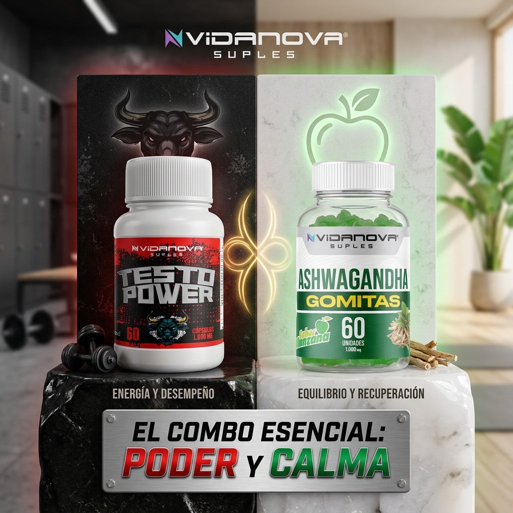 PAQUETE TESTO POWER + GOMITA DE ASHWAGANDHA